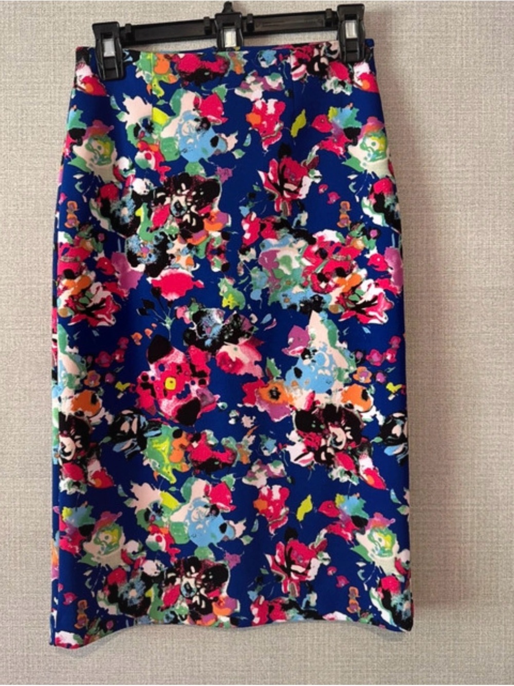 Nicole by Nicole Miller Blue Floral Pencil Skirt